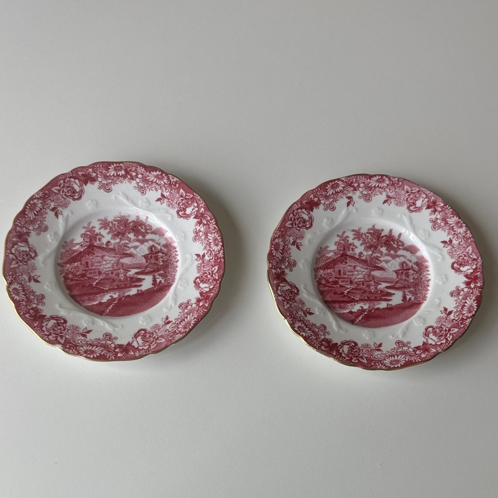 Pink and White Decorative Plates